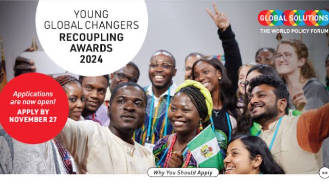 FULLY FUNDED: Apply for these Young Global Changers Recoupling Awards 2024