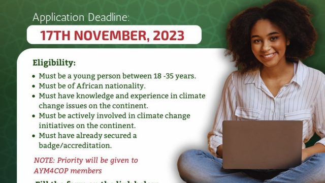 COP28 FUNDING FOR AFRICAN YOUTHS;