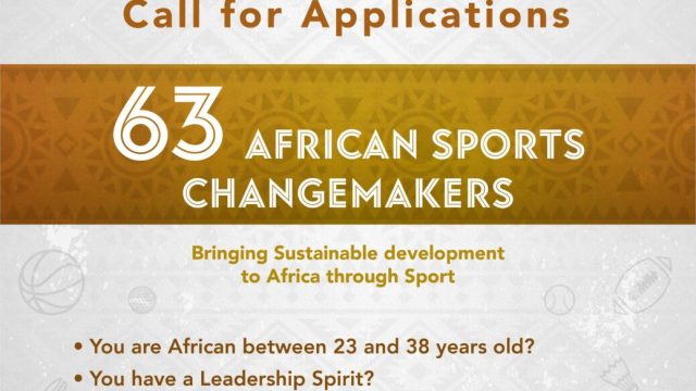 FULLY FUNDED : Apply for the 63 African Sports Changemakers Program 